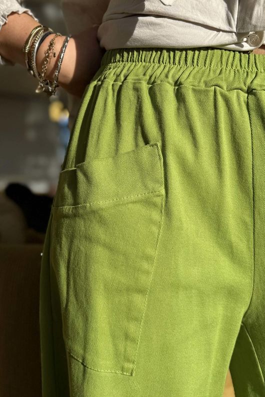 Gaberdine Shelby Barrel Pant Olive